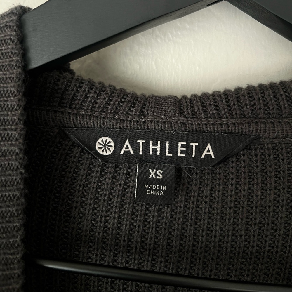 Athleta Rest Day Hoodie Sweater, Dove Grey Heather XS - Picture 10 of 13